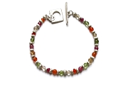silver mini-nugget & citrus bracelet   $195.00   item 05-024 