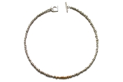 silver mini-nugget with gold mini-nugget line neckpiece   $795.00   item 05-025 