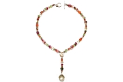 citrus & gold Y neckpiece with lemon quartz briolette   $540.00   item 05-039 