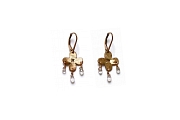 gold bloom & morganite briolette earrings   $225.00   item 05-051 