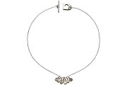 silver 7 mini-disc neckpiece   $110.00   item 05-086 