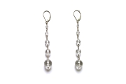 graduated faceted rock crystal earrings   $125.00   item 05-108 