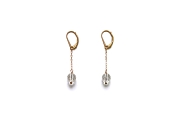 faceted rock crystal short dangle earrings   $70.00   item 05-110 