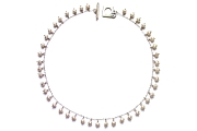 white freshwater pearl dangle neckpiece   $225.00   item 05-118 