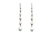 graduated white freshwater pearl earrings   $110.00   item 05-124 