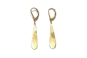 hand-cut 10K gold flat drop earrings   $110.00   item 06-107 