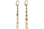 graduated gold mini disc earrings   $260.00   item 06-112 