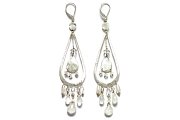 superfancy moonstone & silver drop earrings   $280.00   item 06-113 
