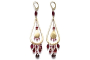 superfancy garnet & 10K gold drop earrings   $495.00   item 06-114 
