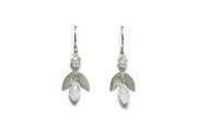 silver 'leaf' & moonstone earrings   $110.00   item 06-116 