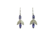 silver 'leaf', iolite & tanzanite earrings   $110.00   item 06-118 