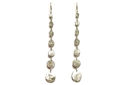 graduated silver mini disc earrings   $160.00   item 06-120 