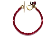 faceted ruby (with garnet drops) bracelet   $250.00   item 06-132 