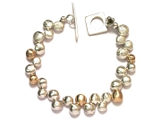 silver & 10K gold 'bubble' bracelet   $895.00   item 06-202 