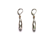 large hand-faceted silver briolette & 10K gold mini-nugget earrings   $170.00   item 06-206 