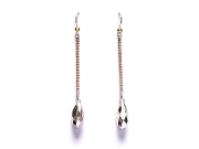 medium silver briolette with gold-filled chain & 10K gold mini-nugget earrings   $170.00   item 06-211 