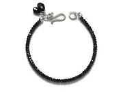 black cz rondelle bracelet   $110.00   item 06-214 