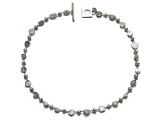 silver mini-disc & mini-nugget neckpiece   $495.00   item 06-221 