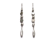 mixed silver shape & drop earrings   $195.00   item 06-222 