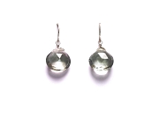 large green amethyst briolette earrings   $95.00   item 06-225 