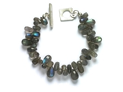 mixed labradorite briolette bracelet   $165.00   item 06-230 