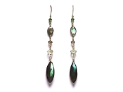 labradorite & green amethyst marquis drop earrings   $140.00   item 06-233 