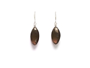 simple smoky quartz marquis earrings   $45.00   item 06-239 