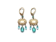 10K gold indian flower & apatite earrings   $380.00   item 07-104 