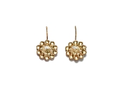 gold indian flower earrings   $350.00   item 07-105 