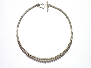 graduated silver nugget neckpiece   $850.00   item 07-114 