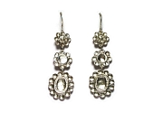 silver indian flower 3-piece earrings   $220.00   item 07-116 