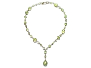 mixed prehnite wire-wrapped Y neckpiece   $195.00   item 07-122 