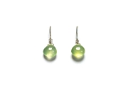 smooth prehnite briolette earrings   $40.00   item 07-126 