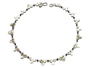 silver clover & black cz neckpiece   $295.00   item 07-136 