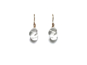 rock crystal spiral briolette on 14K gold-filled hooks   $50.00   item 07-162 