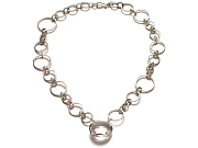silver interlink & rock crystal neckpiece   $375.00   item 07-204 