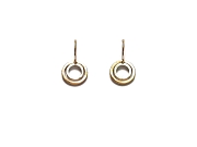 small gold & silver double-link earrings   $95.00   item 07-208 