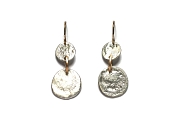 silver double disc & gold link earrings   $210.00   item 07-210 