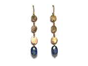 gold mini-disc & kyanite earrings   $120.00   item 07-213 