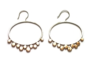 silver oval & gold dot 'cherry blossom' earrings   $375.00   item 07-221 
