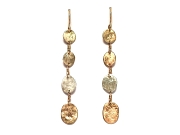 gold & silver mini-disc earrings   $195.00   item 07-226 