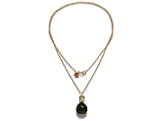 green hydrothermal quartz & lemon quartz 41 inch neckpiece   $240.00   item 07-230 