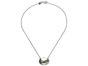 faceted silver oval 'gem' neckpiece   $180.00   item 07-231 