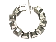 faceted silver square 'gem' bracelet   $450.00   item 07-233 