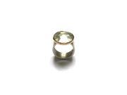 large faceted silver round 'gem' with gold bezel ring   $280.00   item 07-238 