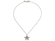 large silver star 'gem' pendant neckpiece   $140.00   item 07-241 