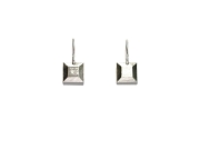 silver square 'gem' earrings   $65.00   item 07-243 