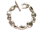 faceted silver 'gem' bracelet   $310.00   item 07-244 