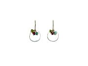 silver disc & 3-stone earrings   $50.00   item 09-107 