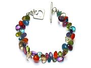multicolour briolette bracelette   $295.00   item 09-110 